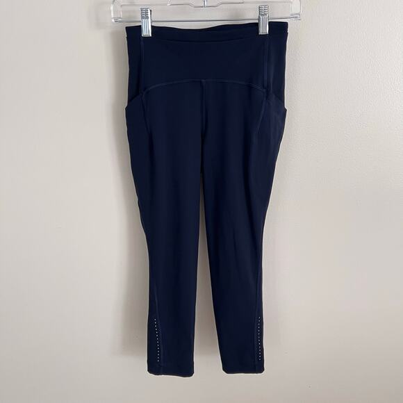 Lululemon Mineral Blue Swift Speed High-Rise Crop 21" Size 4 - Picture 2 of 8